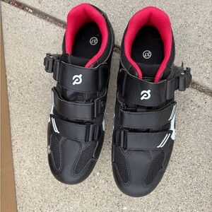 Peloton Black Cycling Shoes with Pink Lining